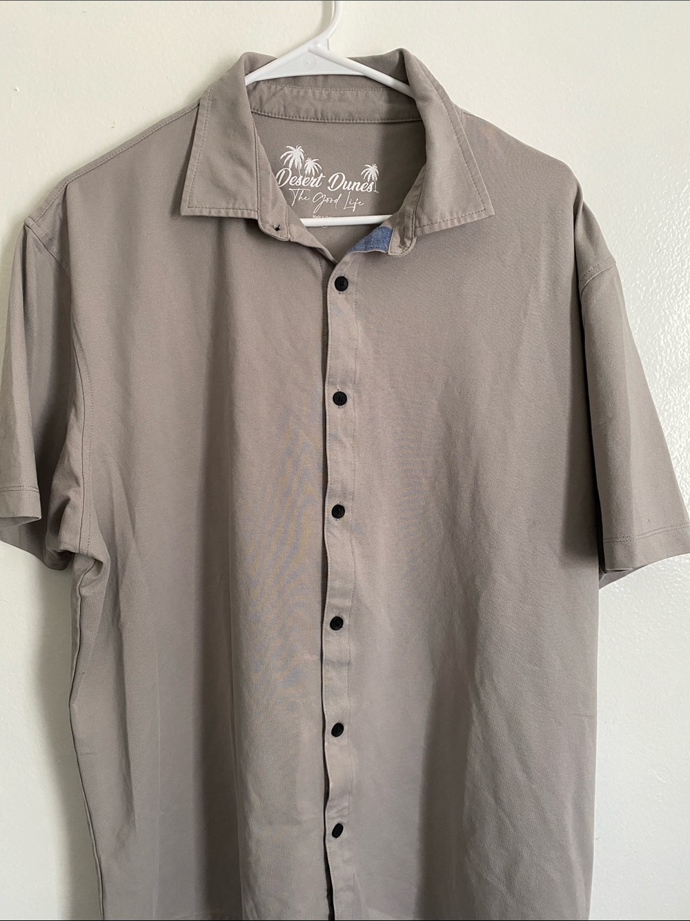 Desert Dunes Taupe Short-Sleeve Button-Down Shirt